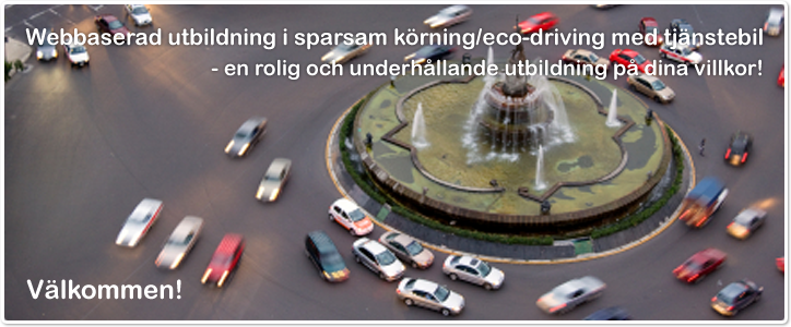 Webbaserad utbildning i sparsam körning / eco-driving med tjänstebil - en rolig och underhållande utbildning på dina villkor!